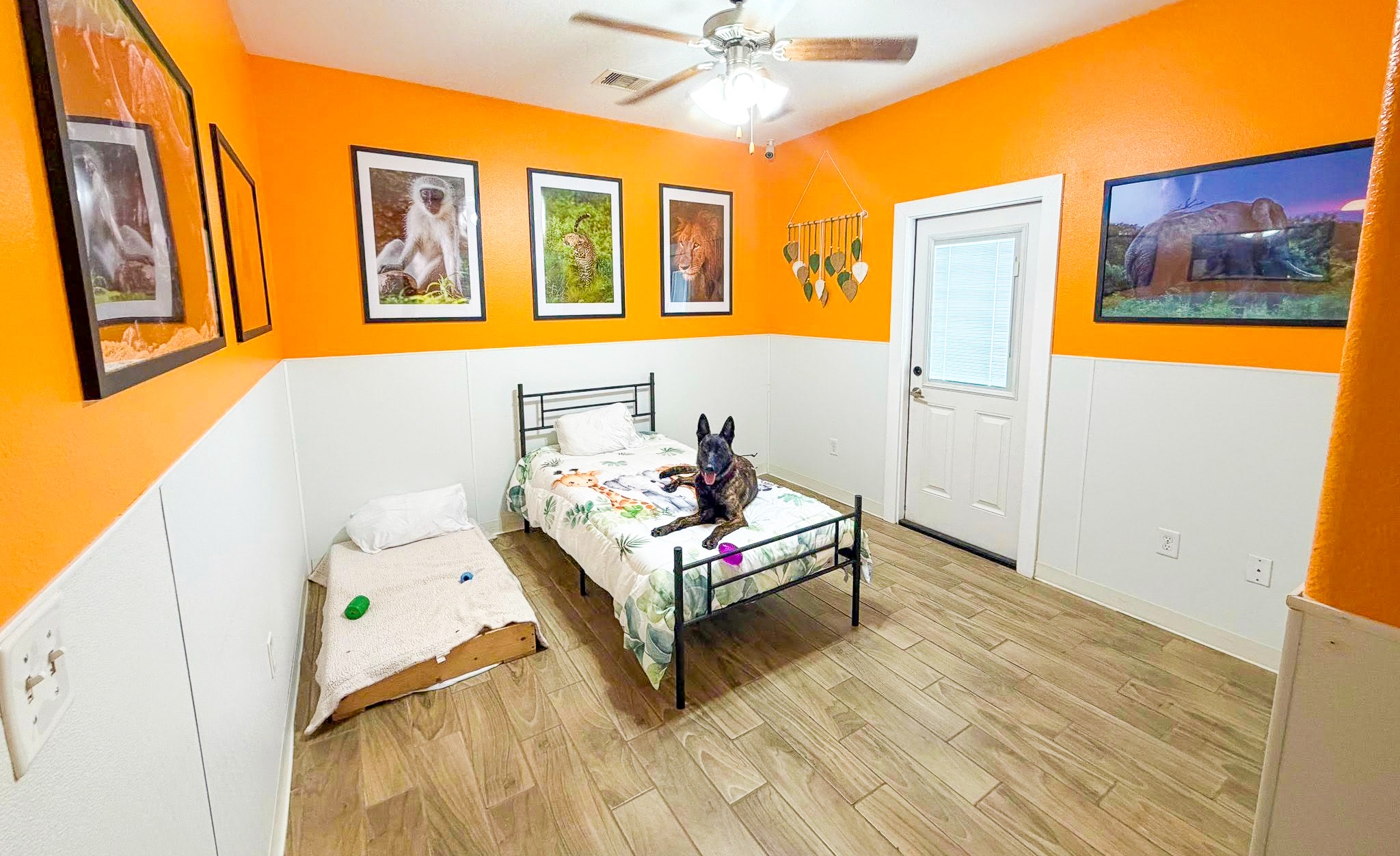 Large private family lodging room with beds